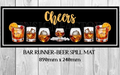 CHEERS (890mm X 240mm) Non-Slip Rubber Mat Beer Drink Bar Runner Man Cave & Shed - Tin Sign Factory Australia