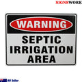 Warning Caution Septic Irrigation Area Sign 225x300mm Metal Sign - image 2