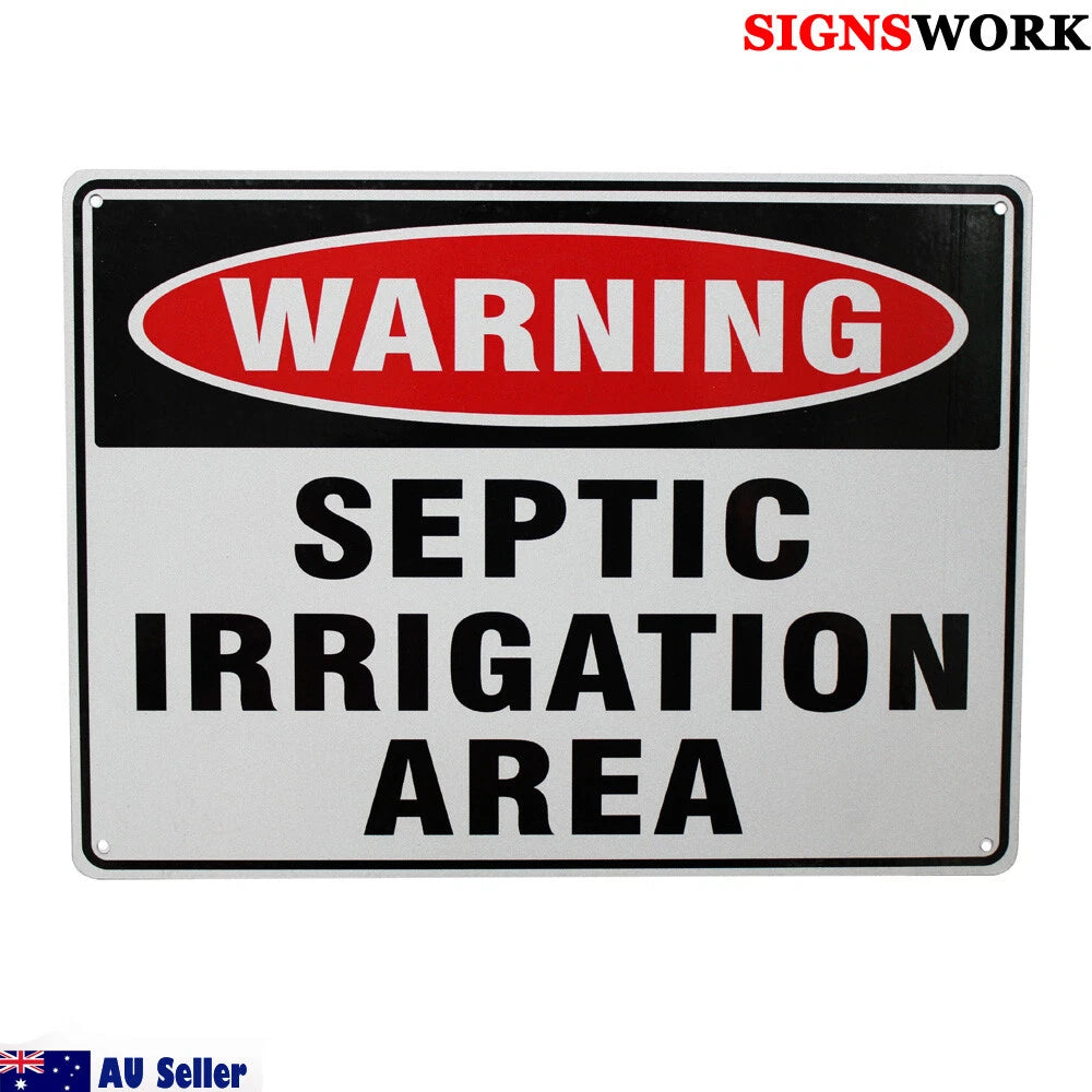 Warning Caution Septic Irrigation Area Sign 225x300mm Metal Sign - image 2