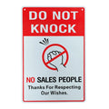 Warning Sign Do Not Knock Sales People 200x300mm Metal Private Home