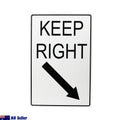 Warning Notice Keep Right Arrow Sign 200x300mm Metal Traffic - image 3
