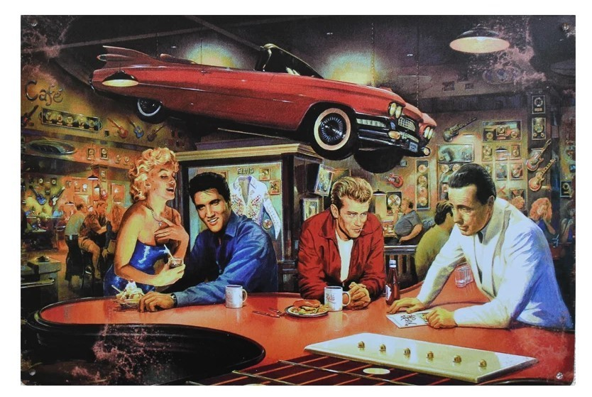 ELVIS Home Vintage Look Wall Man Cave Shed Garage Workshop Bar Metal Tin Sign - Tin Sign Factory Australia