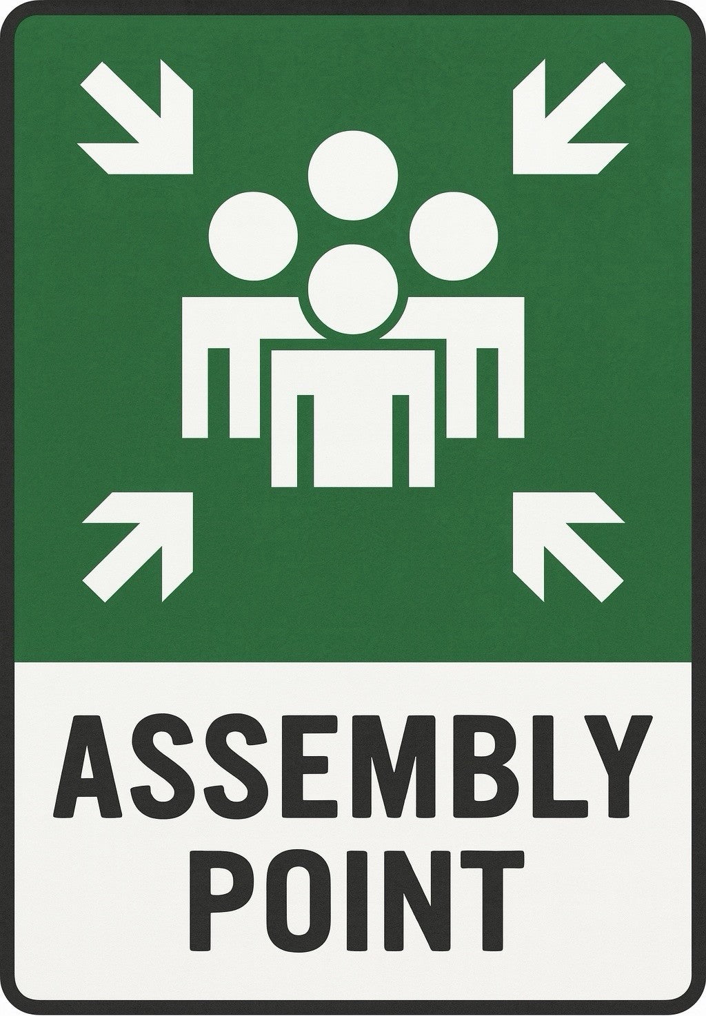 Assembly Point Meet Up Fire Exit Sign Gift Gifts Man Cave