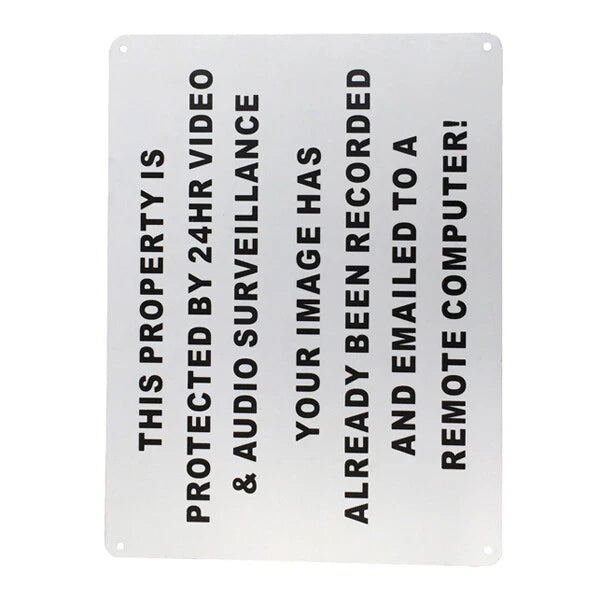 Warning Sign 24 Hr Video Audio Surveillance Security 200 X 300mm - image 3
