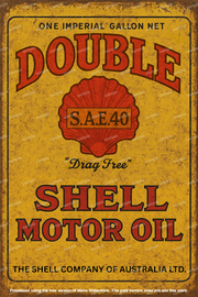 DOUBLE S.A.E. 40 Vintage Look Metal Sign Perfect for Bar, Garage, Pub & Man Cave