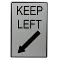 Warning Notice Keep Left Sign Traffic 200x300mm Metal Road Enter Cross - image 4