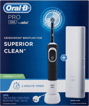 Oral-B PRO 100 CROSSACTION Rechargeable Electric Toothbrush Midnight Black NEW