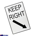 Warning Notice Keep Right Arrow Sign 200x300mm Metal Traffic - image 2