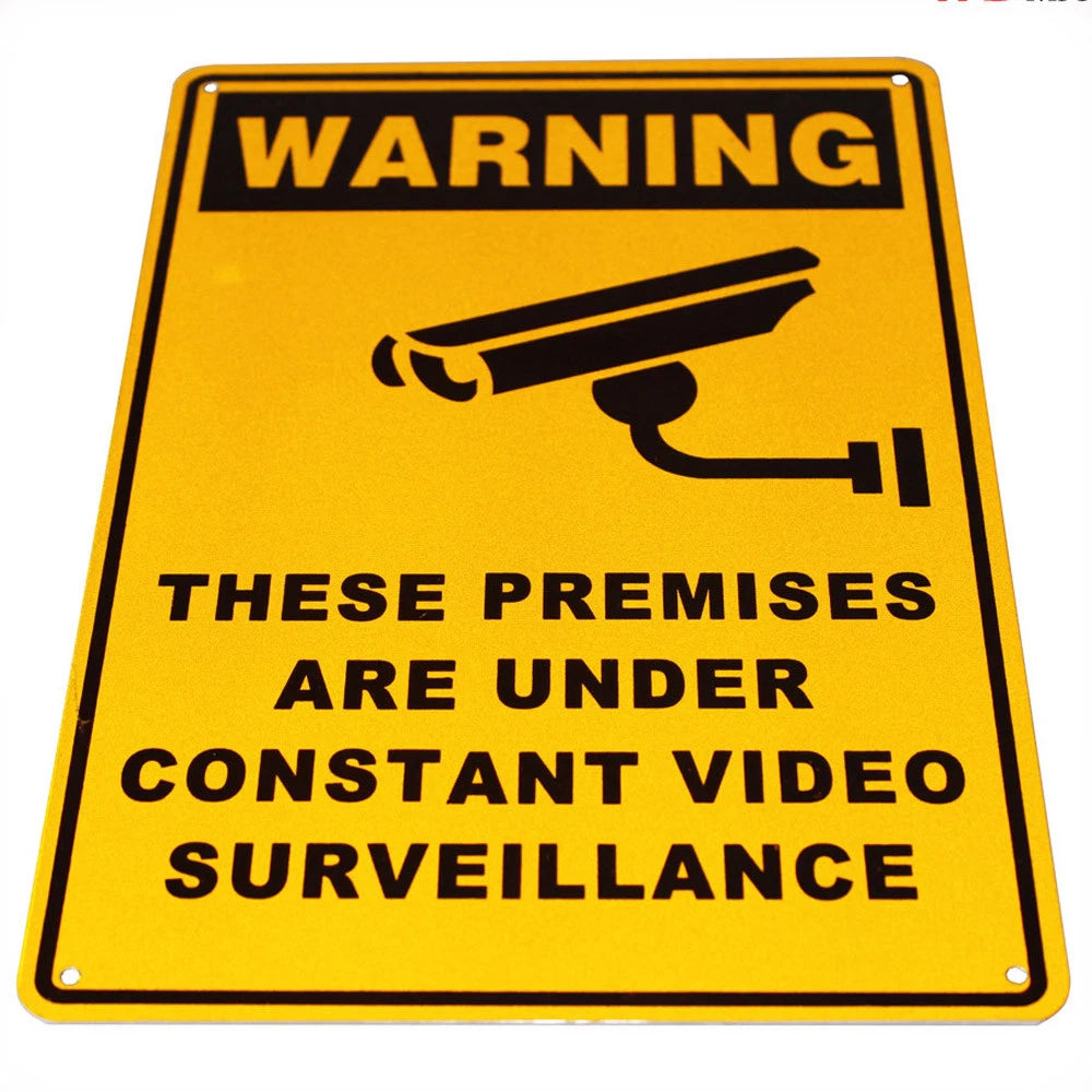 Security Sign Warning Camera CCTV 200x300mm Metal Under 24h