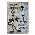 Tin Metal Sign ROAD RUNNER Garage Rustic Look Vintage 200x300mm MAN CAVE - Tin Sign Factory Australia