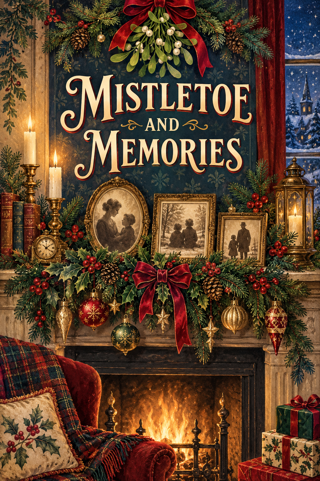 Mistletoe and Memories Holiday Man Cave Garage Bar & Shed Decor Metal Sign