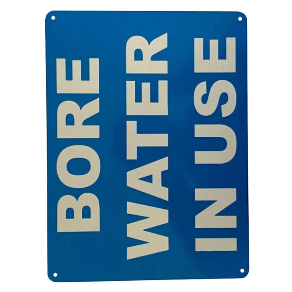 Warning Sign Bore Water in Use 200x300mm Home Garden Property Metal - image 2