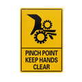 Warning Notice Pinch Point Keep Hands Clear Sign 200x300mm Metal Ehs - image 3