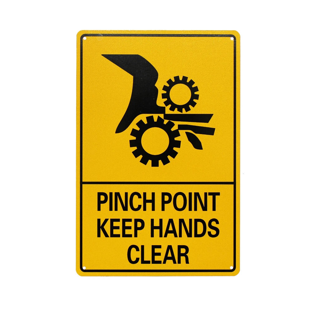 Warning Notice Pinch Point Keep Hands Clear Sign 200x300mm Metal Ehs - image 3