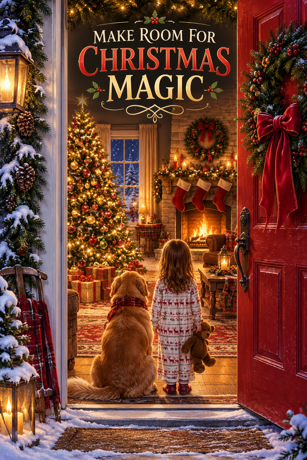 The Room For Christmas Magic Garage Bar & Shed Wall Man Cave Metal Sign