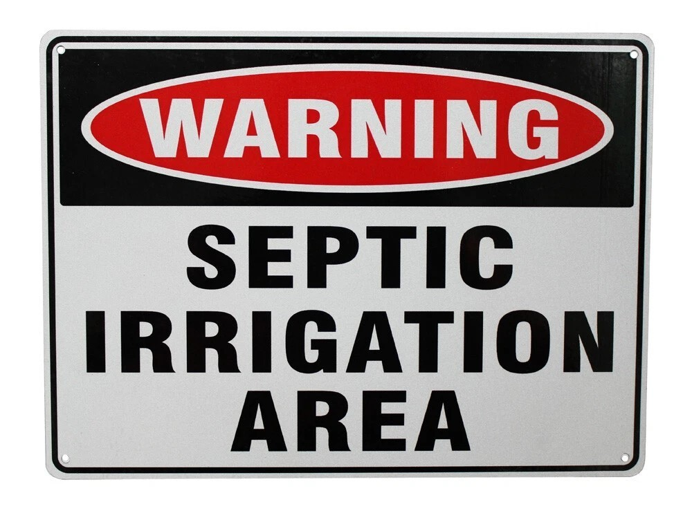 SEPTIC IRRIGATION Home Wall Man Cave Rustic Look Workshop Bar Warning Metal Sign - Tin Sign Factory Australia