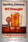 SPARKLING DRAUGHT Rustic Look Man Cave 60x40cm Décor Shed-Garage Tin Metal Sign - Tin Sign Factory Australia