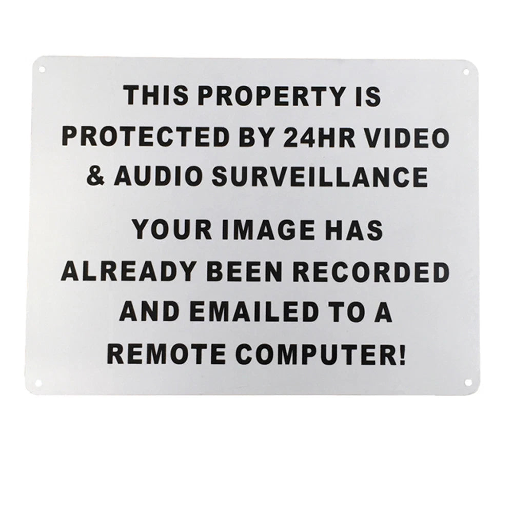 3x Warning Sign 24hr Video Audio Surveillance Security 200x300mm