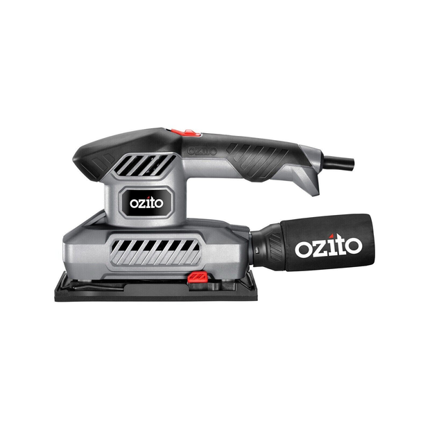 Ozito power sander with sandpaper sheets 
