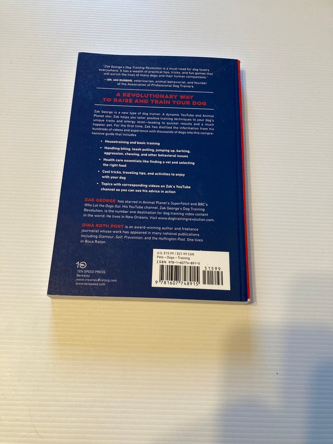 Zak George Dog Training Revolution Book Complete Guide Puppy Love Dina Roth Port