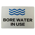 Warning Sign Bore Water in Use Private Home 300x200mm Metal Notice - image 3