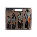 Set of pliers with black and orange handles 