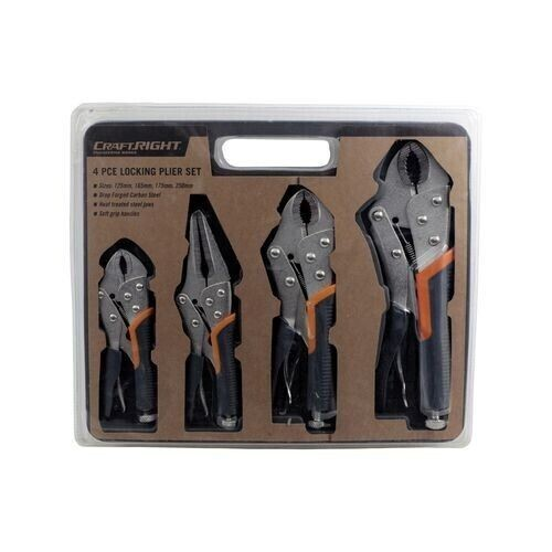 Set of pliers with black and orange handles 