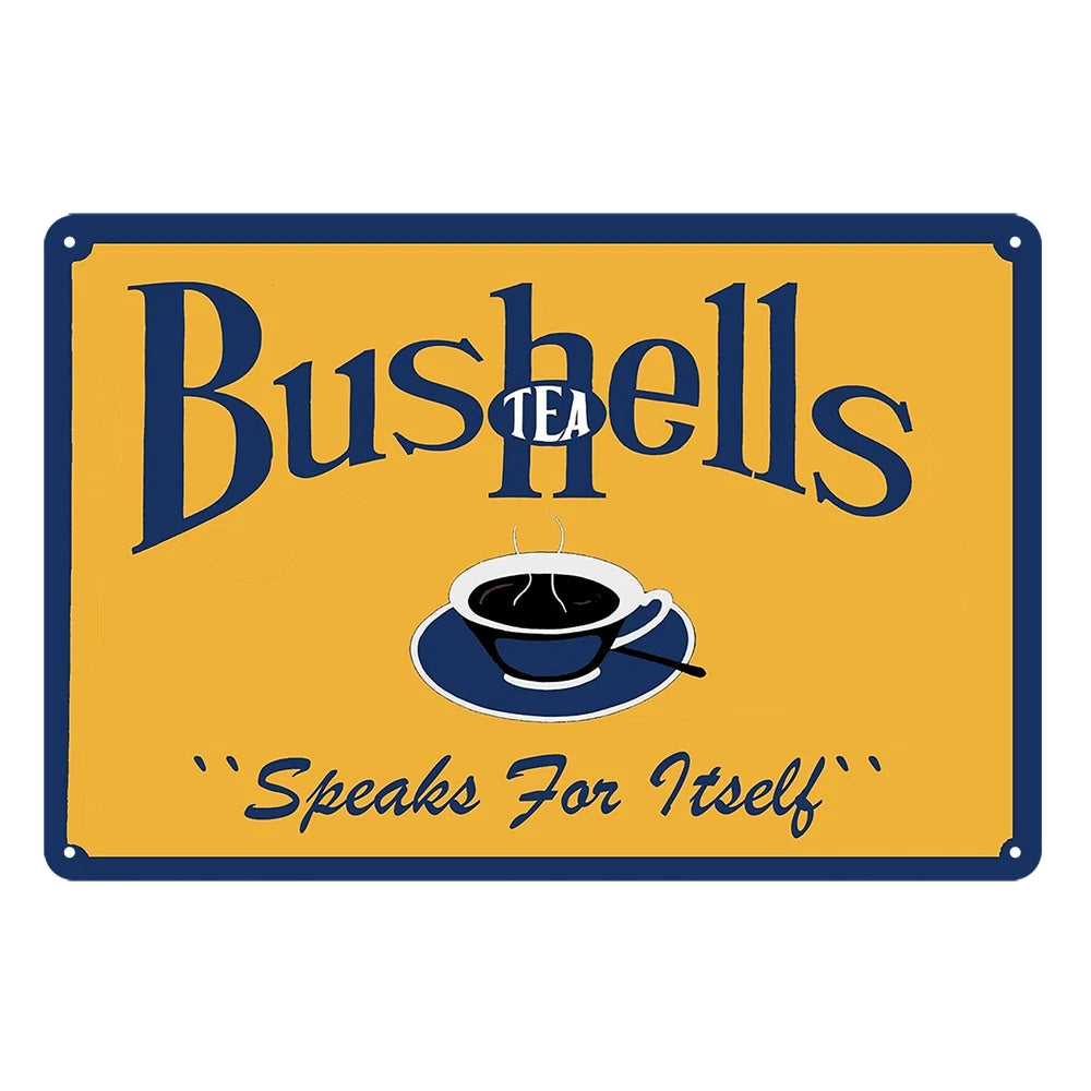 3x Bushells Tea Coffee Rustic Metal Sign Vintage Tin Shed Garage Bar