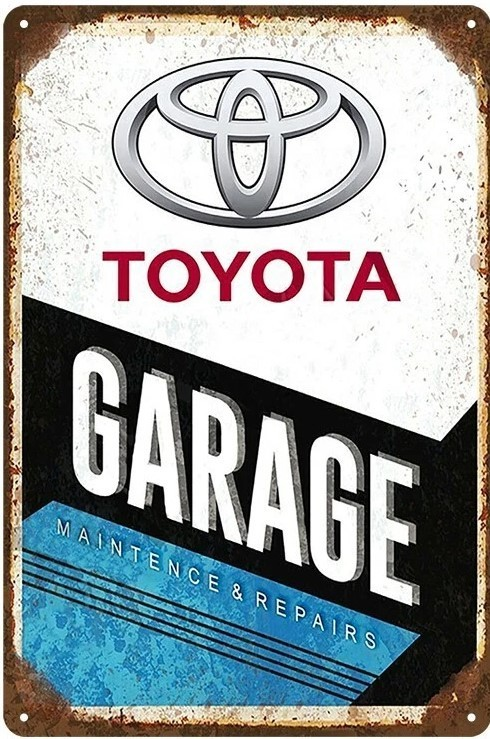 Toyota Garage Maintenance Service Metal Tin Sign Vintage Car Workshop Wall Decor - Tin Sign Factory Australia