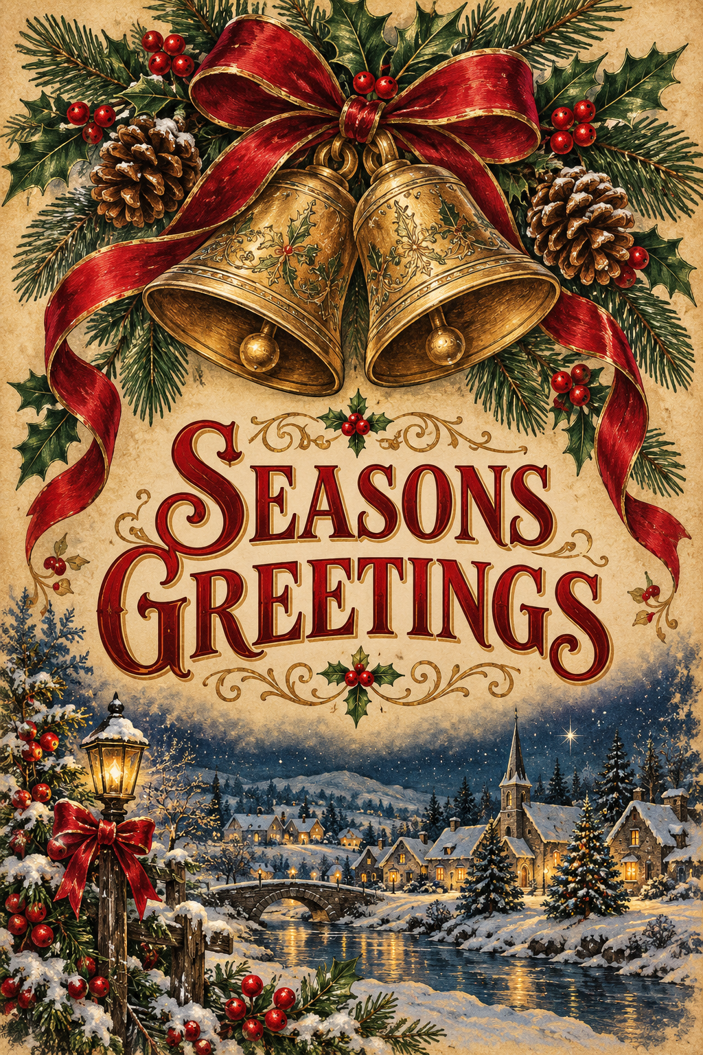 Seasons Greetings Christmas Cheer Garage Bar & Shed Wall Man Cave Metal Sign