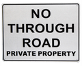 NO THROUGH ROAD Home Wall Man Cave Pub Bar Rustic Look Warning Decor Metal Sign - Tin Sign Factory Australia