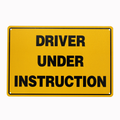 2x Warning Notice Caution Driver Under Instruction Sign 200x300mm Metal Traffic - Tin Sign Factory Australia