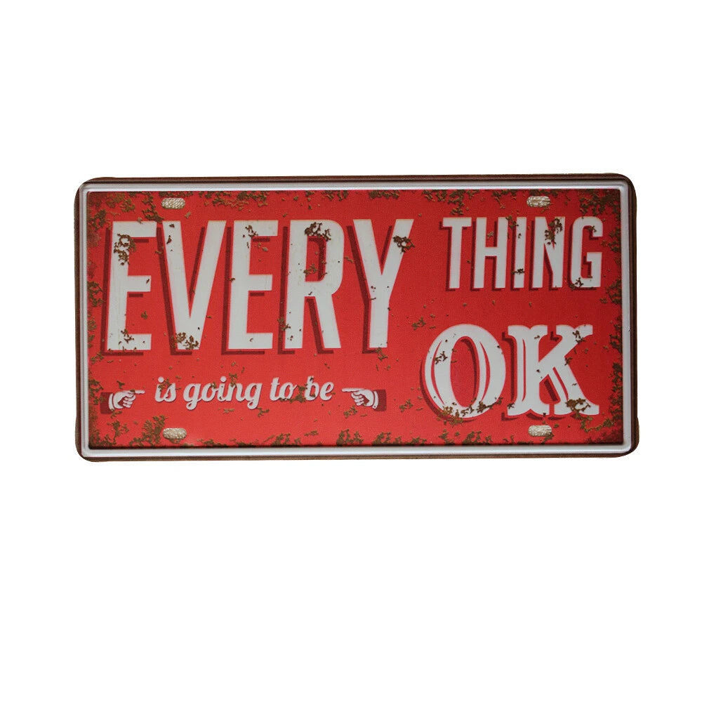 3x Tin Sign I Want You Be Yourself Car Plate Metal Plaque Art