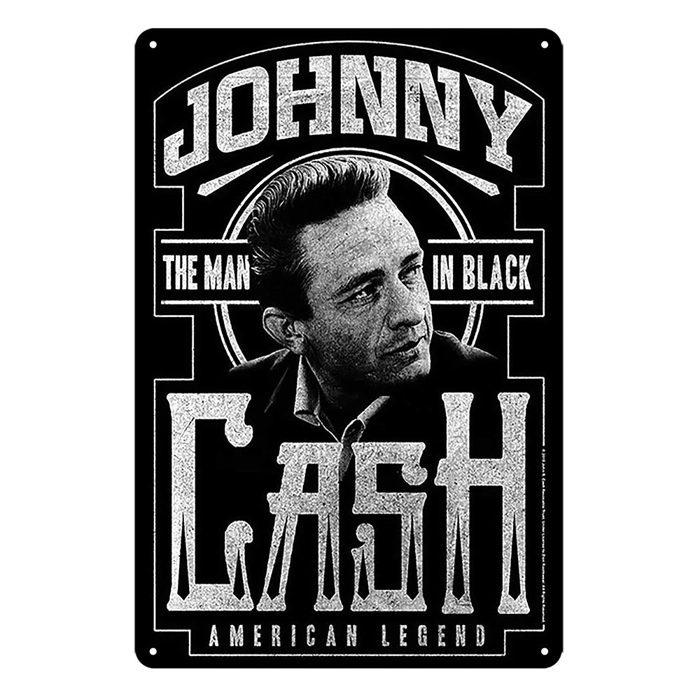 LEGENDARY MAN IN BLACK Home Wall Man Cave Garage Shed Workshop Metal Tin Sign - Tin Sign Factory Australia