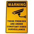 Security Sign Warning Camera CCTV 200x300mm Metal Under 24h