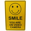 Warning Security Sign Smile You’re on Video Camera CCTV 200x300mm - image 3
