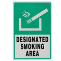 Warning Notice Designated Smoking Area Sign 200x300mm Metal Health - image 3