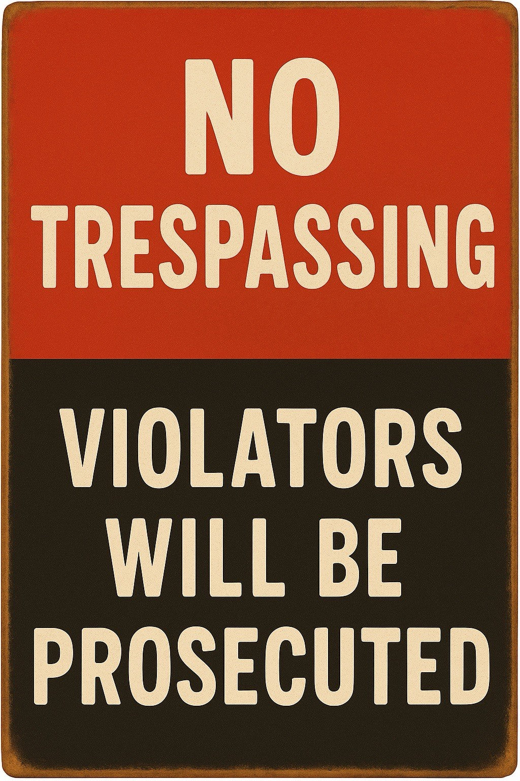 No Trespassing Violators Will Be Prosecuted Metal Sign Plaques signs Man Cave