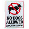 Warning Sign No Dogs Allowed Guided Dogs Except 200x300mm Clear Zone