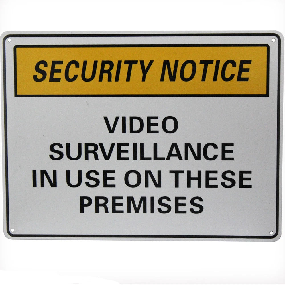 Warning Security Notice Sign Video Surveillance in Use 200x300mm