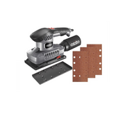 Ozito power sander with sandpaper sheets 
