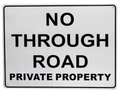 NO THROUGH ROAD Home Rustic Look Man Cave Shed Garage Bar Pub Metal Tin Sign - Tin Sign Factory Australia