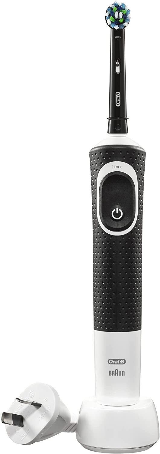 Oral-B PRO 100 CROSSACTION Rechargeable Electric Toothbrush Midnight Black - Tin Sign Factory Australia