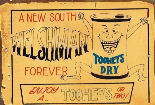 NSW AND Tooheys Dry sign 20 x 30 cm - Tin Sign Factory Australia