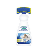 Dr. Beckmann Pet Stain & Odour Remover bottle with cleaning brush 
