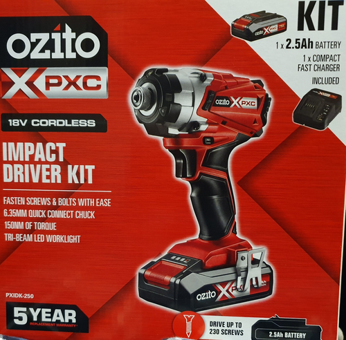 Ozito PXC 18V Cordless Impact Driver