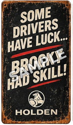 Peter Brock Holden Racing Skill Vintage Metal Tin Sign Man Cave Garage - Tin Sign Factory Australia