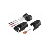 Set of black guitar pickup tools 