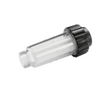 Clear cylindrical filter with black top 