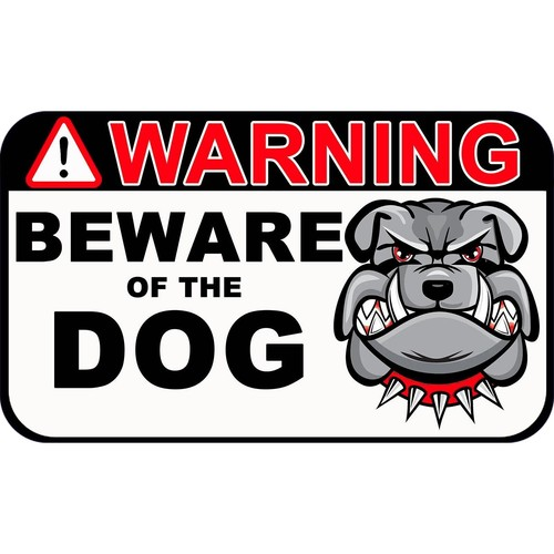 Beware Of The Dog Warning Security Aluminium METAL SIGN Plaques plate signs - Tin Sign Factory Australia